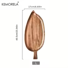 Wooden Leaf Serving Tray