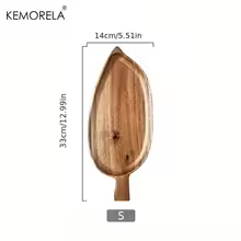Wooden Leaf Serving Tray