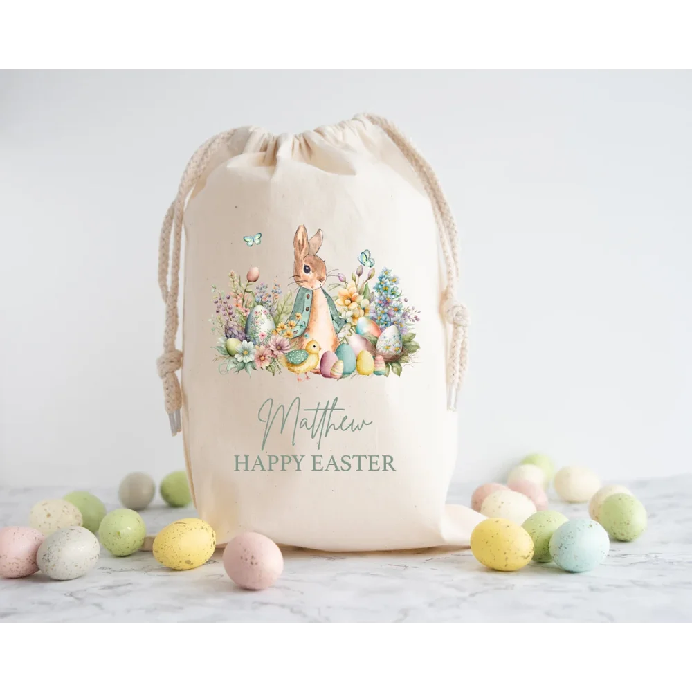 Custom Cotton Easter Gift Bags