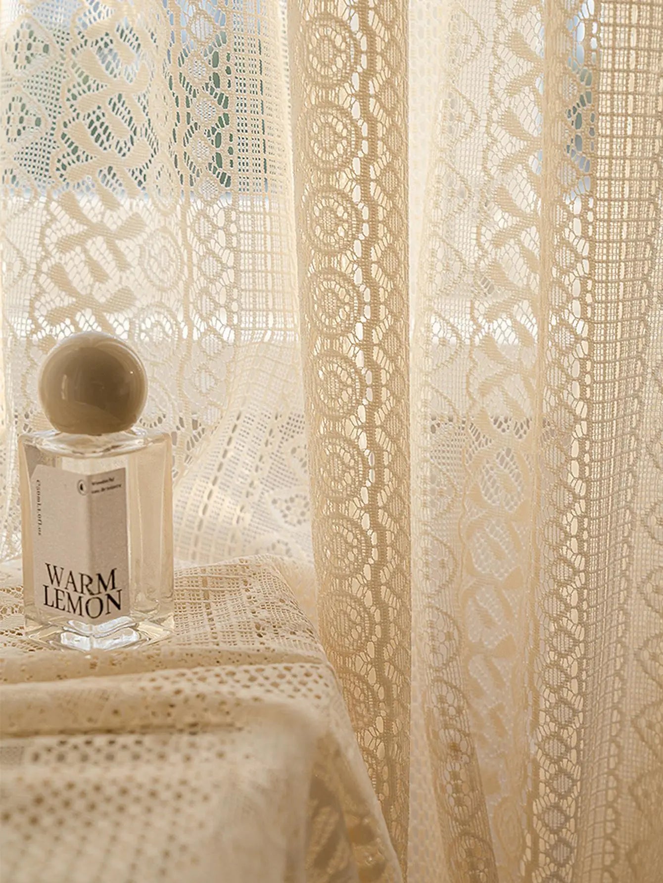 Elegant Beige Sheer Curtain