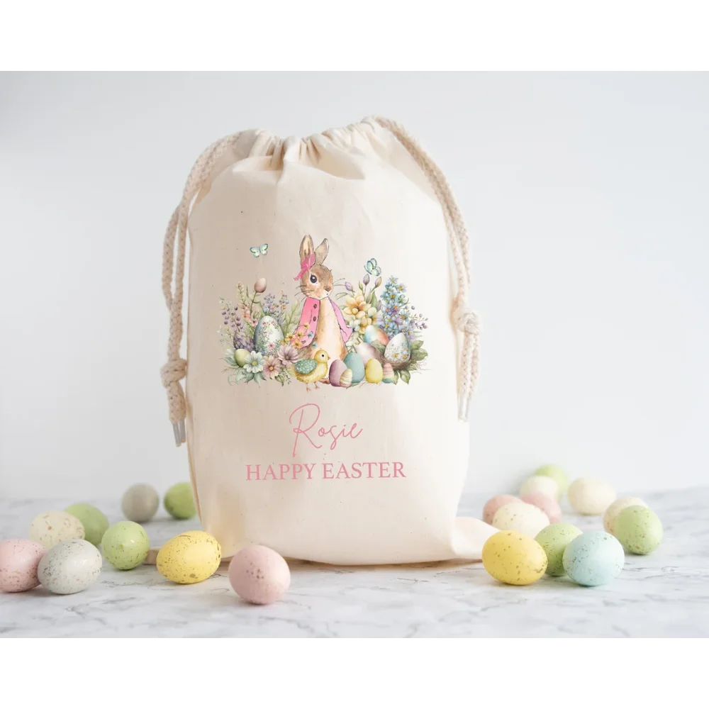 Custom Cotton Easter Gift Bags