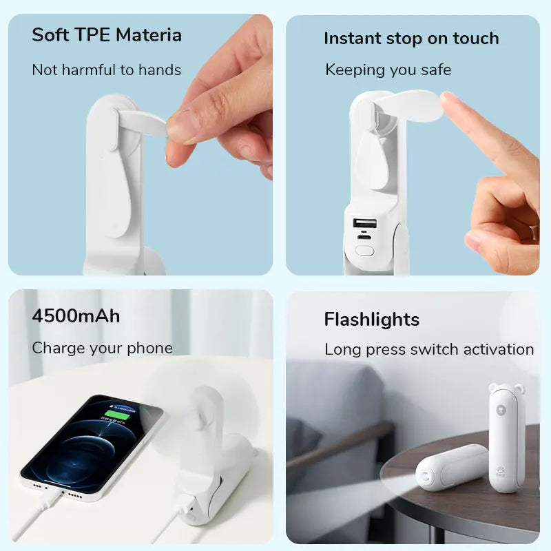 Pocket Fan with Power Bank