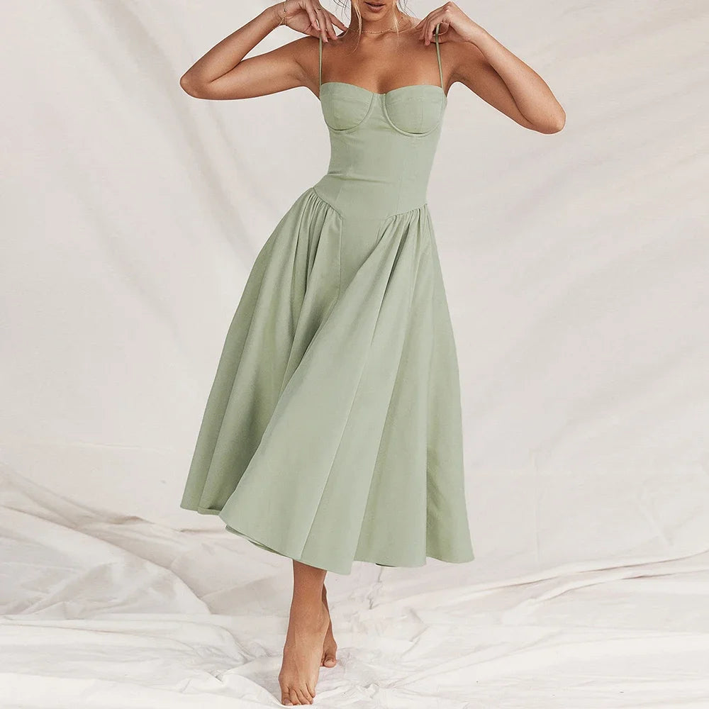 Elegant Spring Wrap Dress