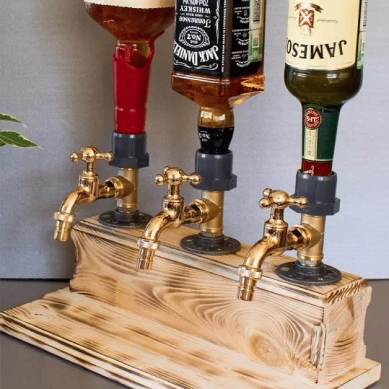 Rustic Wooden Drink Dispenser