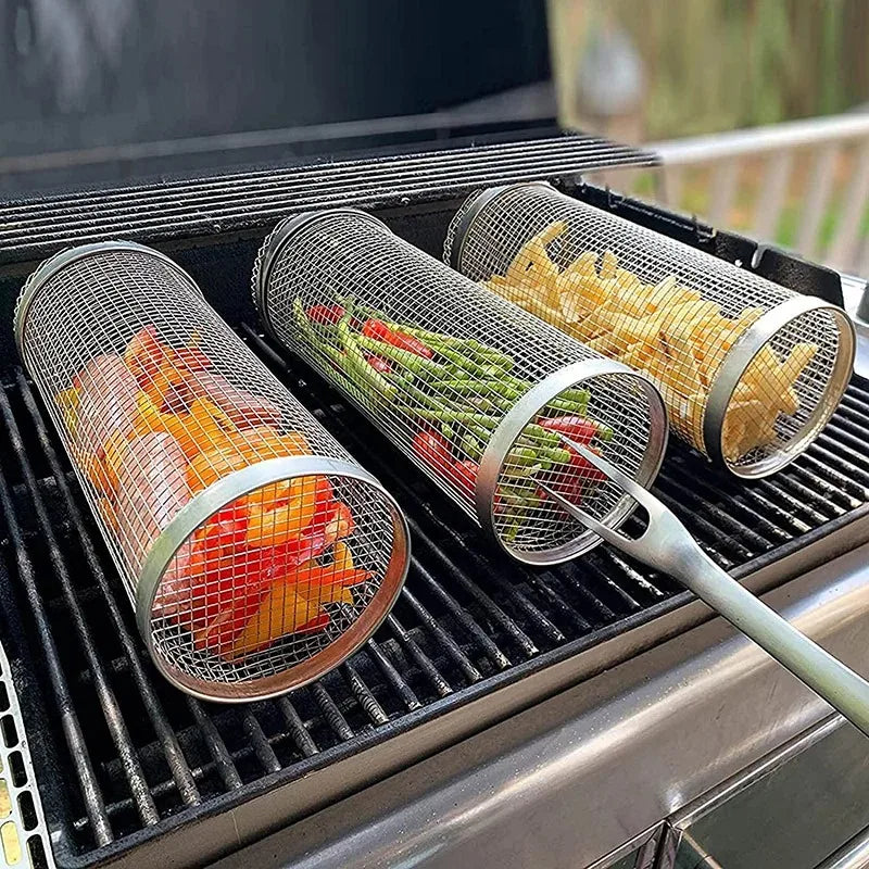 BBQ Rolling Basket