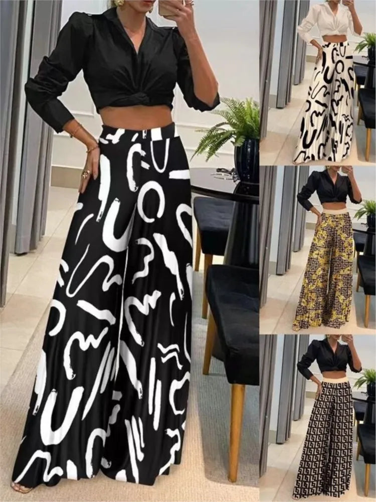 Elegant High-Waist Wide-Leg Pants