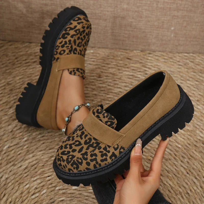 Leopard Slip-On Loafers