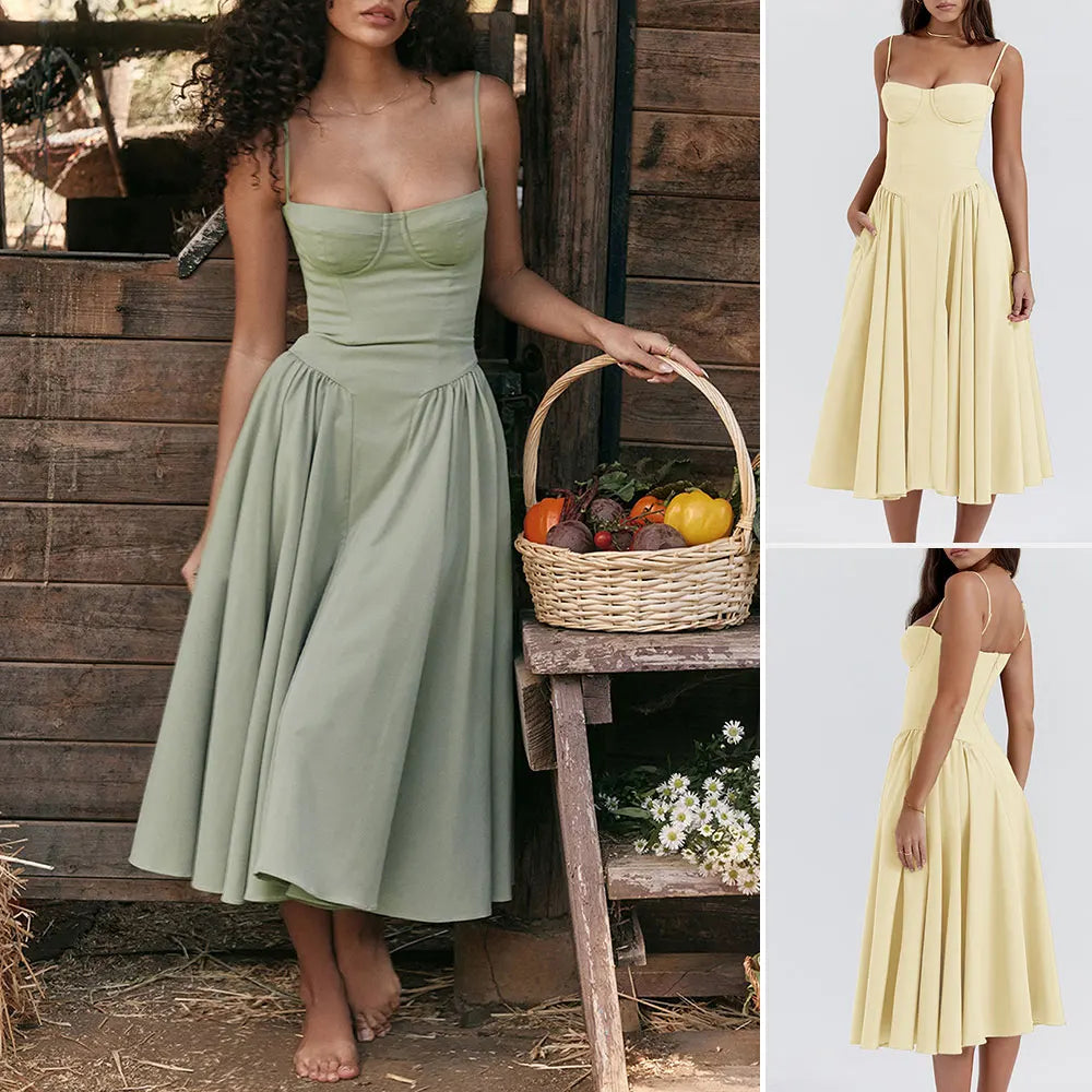 Elegant Spring Wrap Dress
