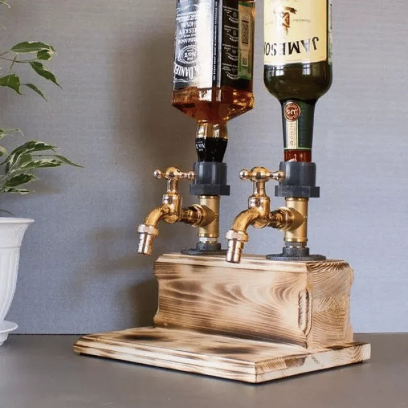 Rustic Wooden Drink Dispenser