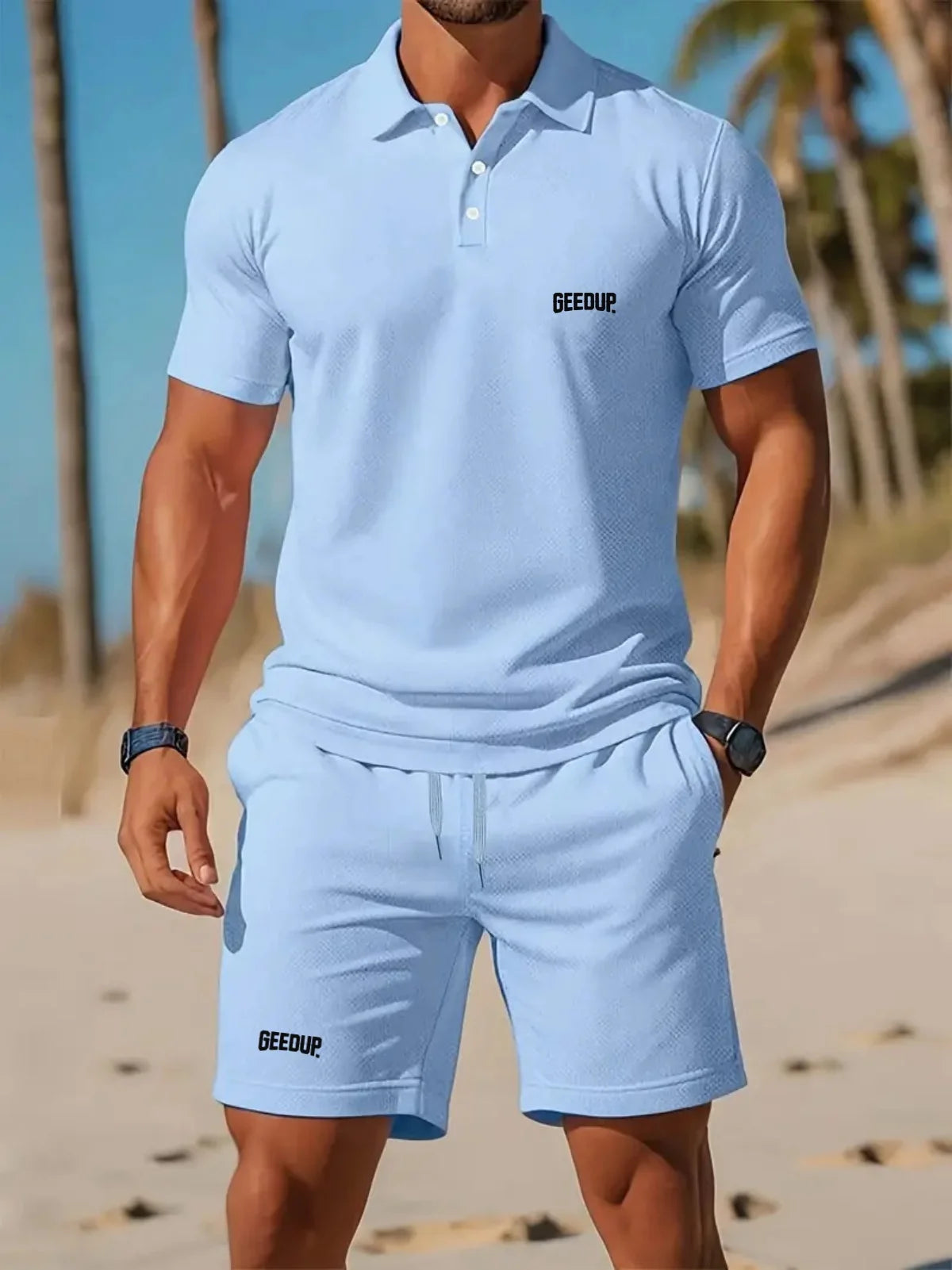 Cool Summer Mesh Casual Set