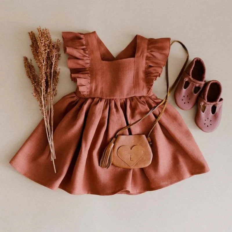 Adorable Cotton Ruffle Dress