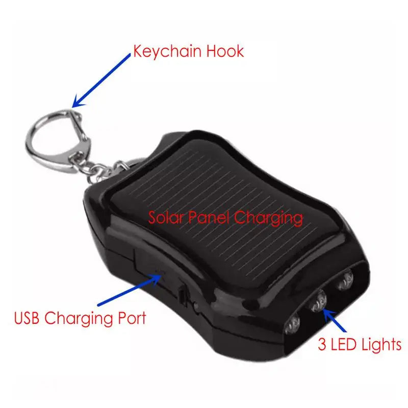 Solar Power Keychain Charger