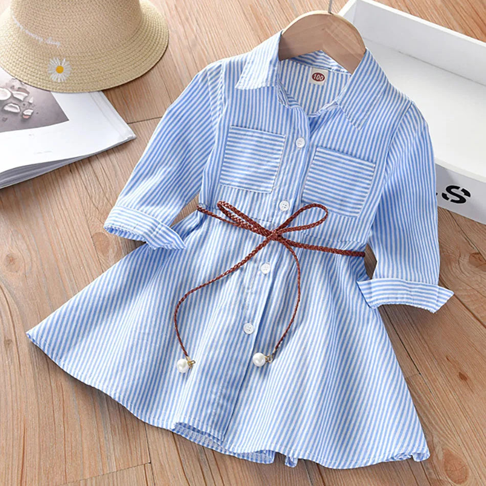 Stylish Girls' Striped Dress