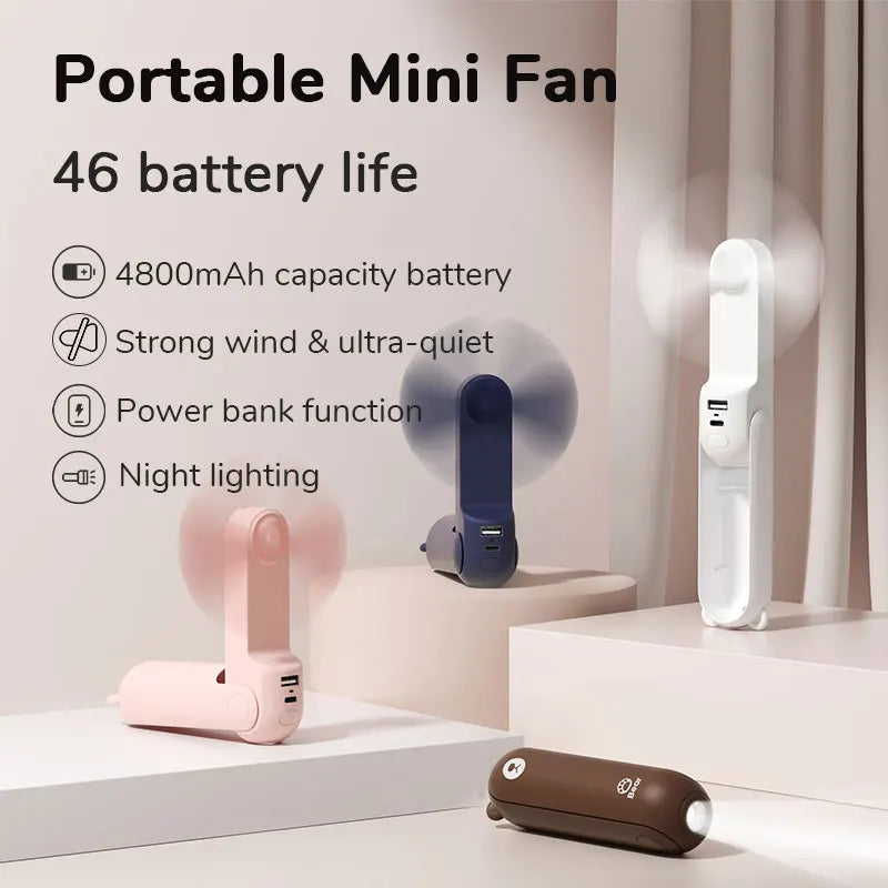 Pocket Fan with Power Bank