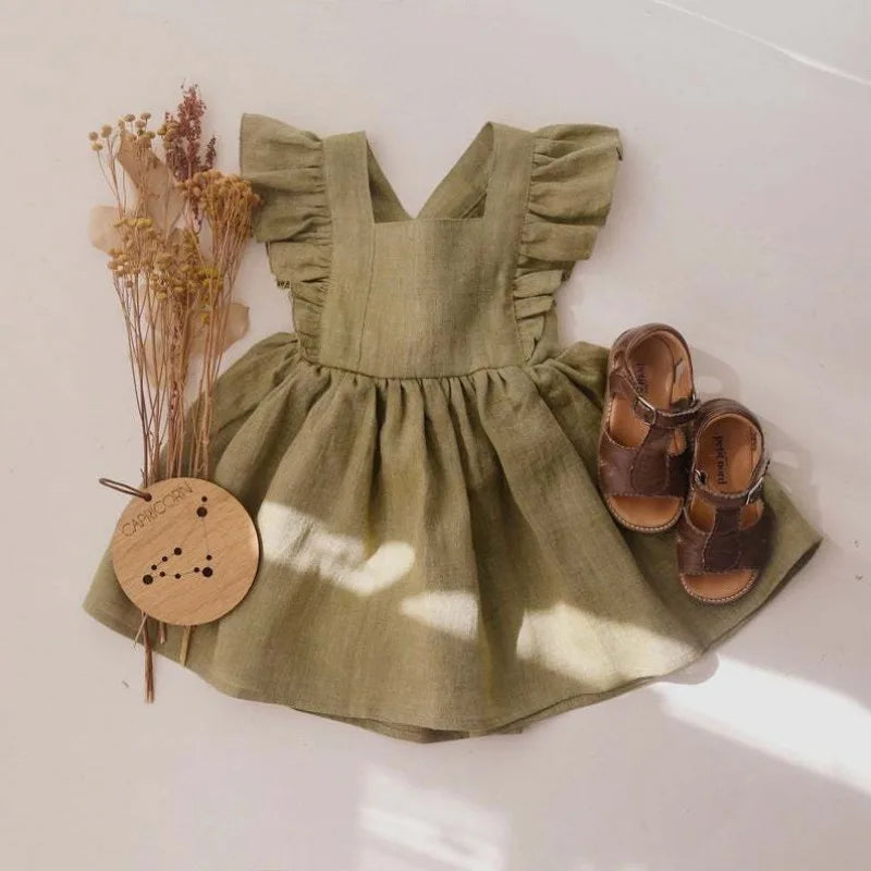 Adorable Cotton Ruffle Dress