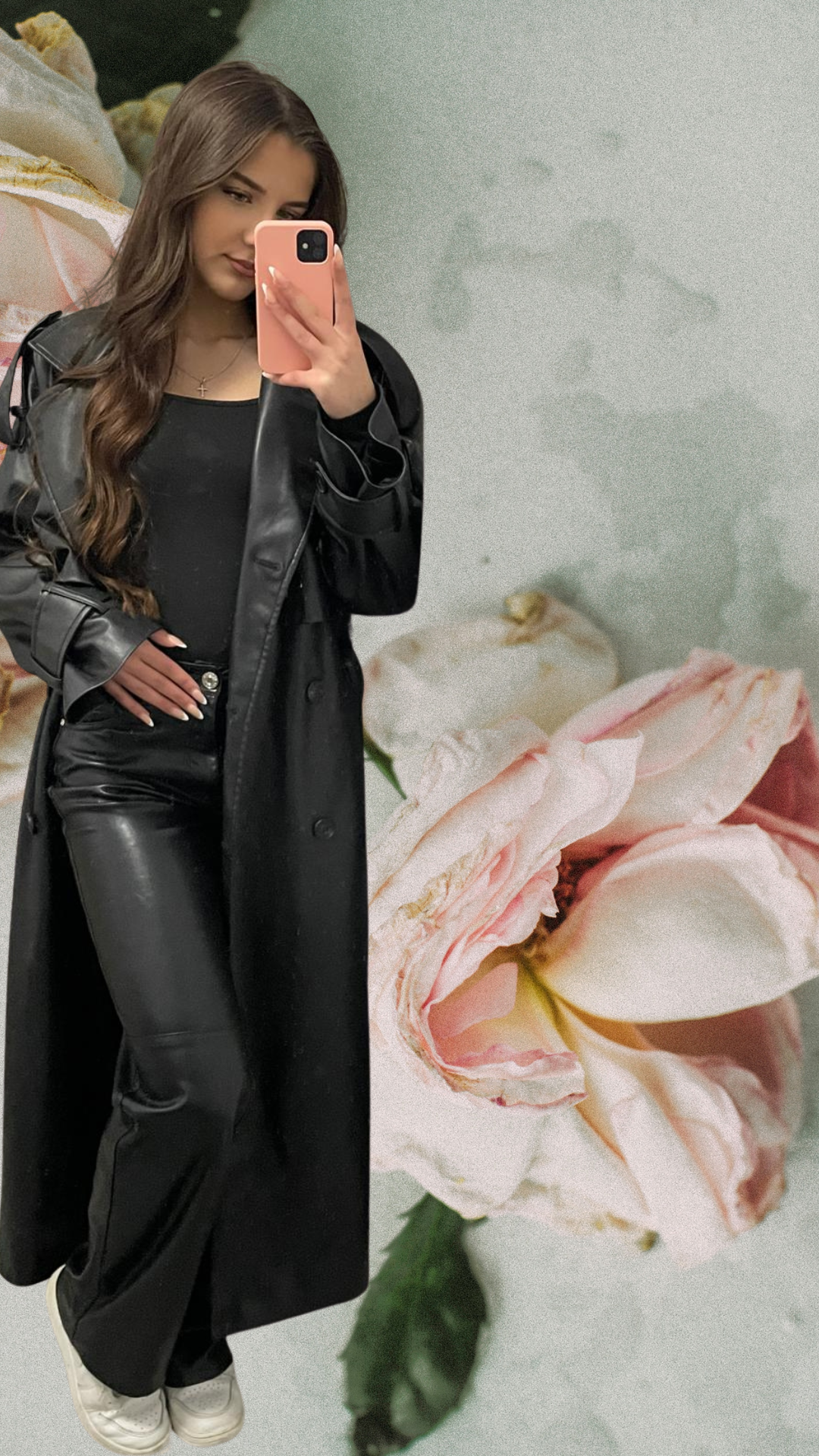 Elegance Leather Belted Trench