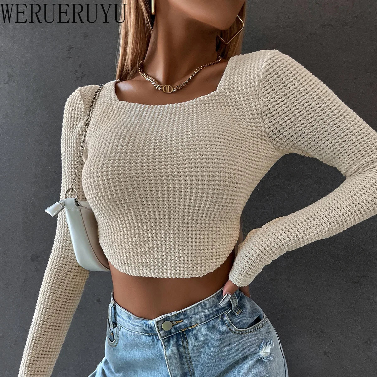 Chic Stitch Knit Crop Top