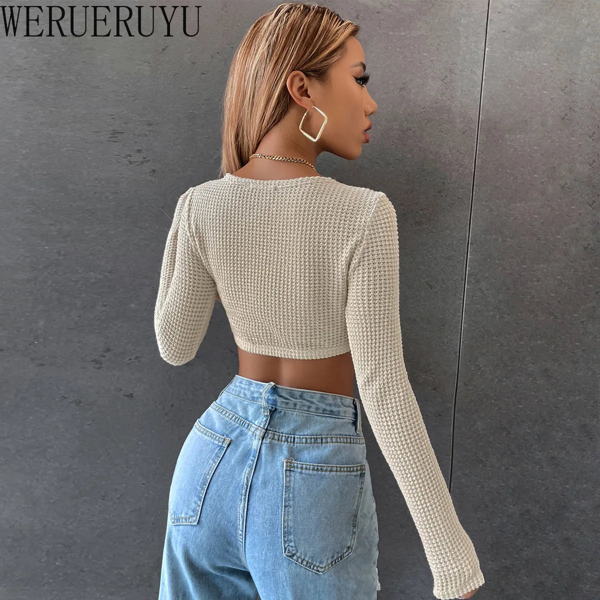 Chic Stitch Knit Crop Top